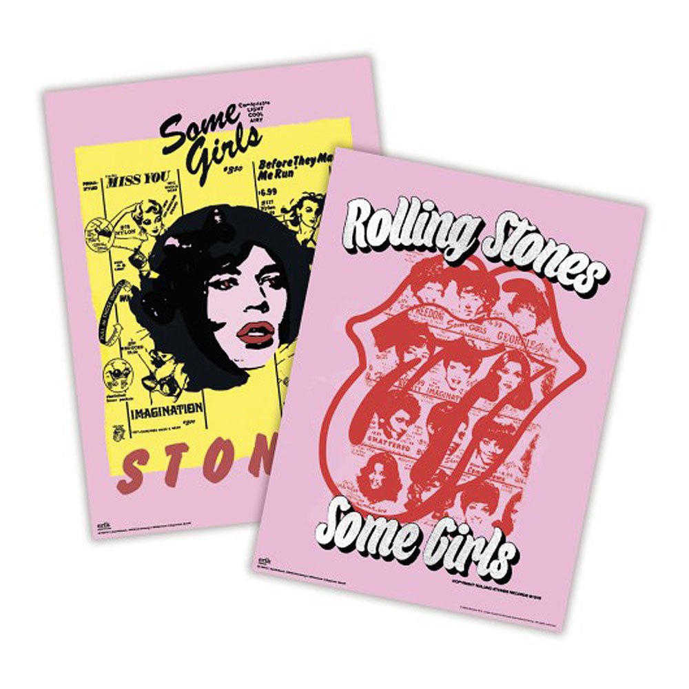 ROLLING STONES ローリングストーンズ (来日 35周年 記念 ) - SET MINIPOSTERS / 2枚セット / ポスター - PGS